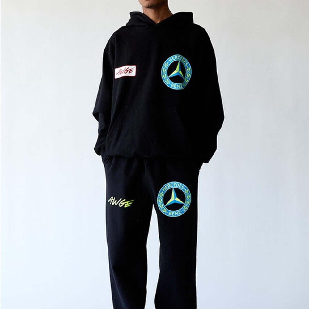 Black Mercedes-Benz Logo Hoodie & Sweatpants!